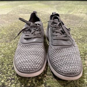Bass Men's Gray Knit Lace-Up Sneakers
